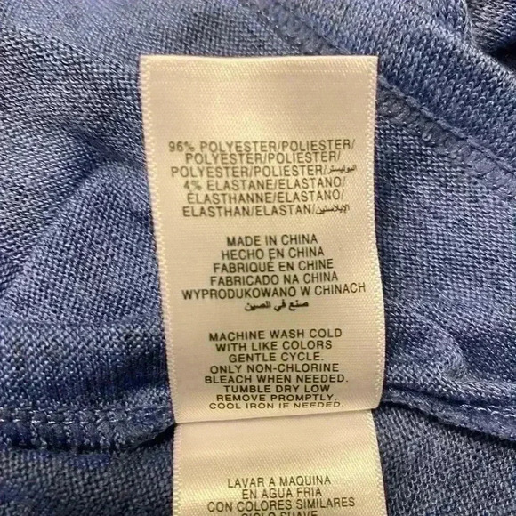 Jones New York cowl neck in slate blue long sleeve top women’s size large - Picture 8 of 8